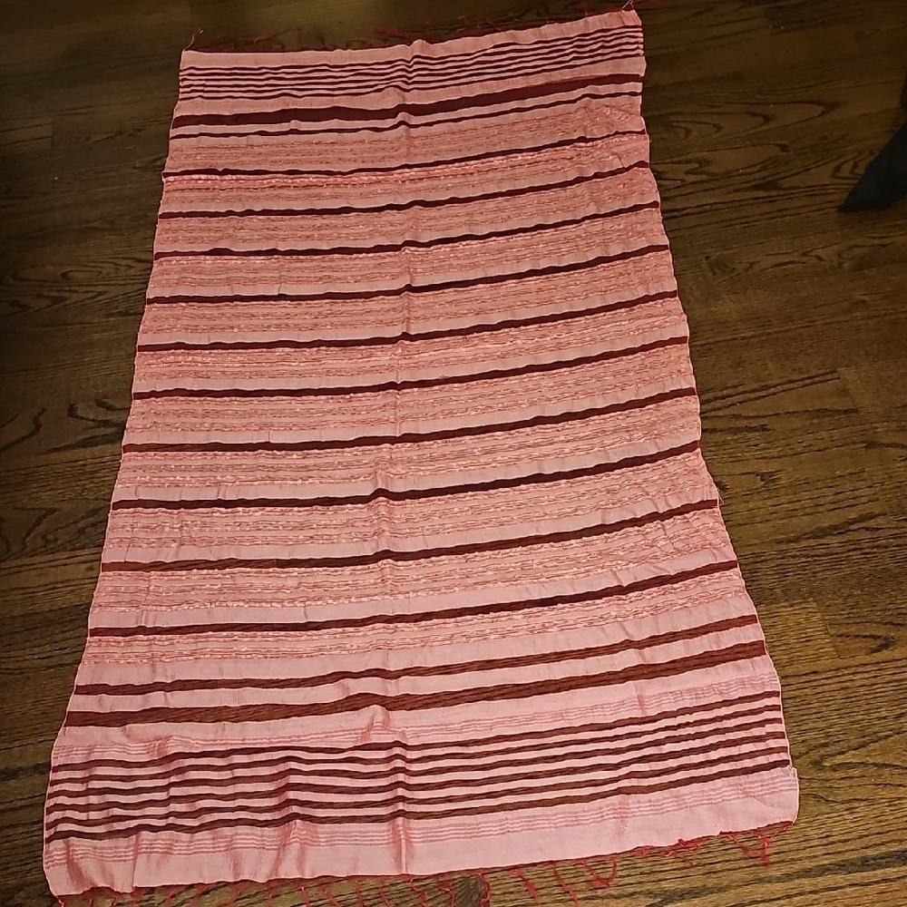 Pink Silk Shawl Scarf Wrap